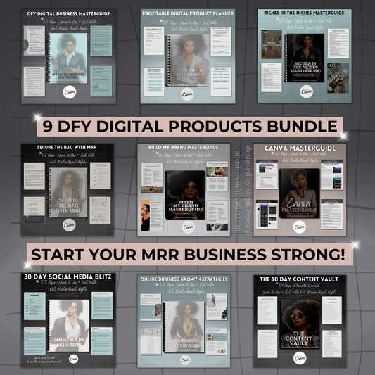 9 DFY Digital Products With Master Resell Rights Starter Bundle