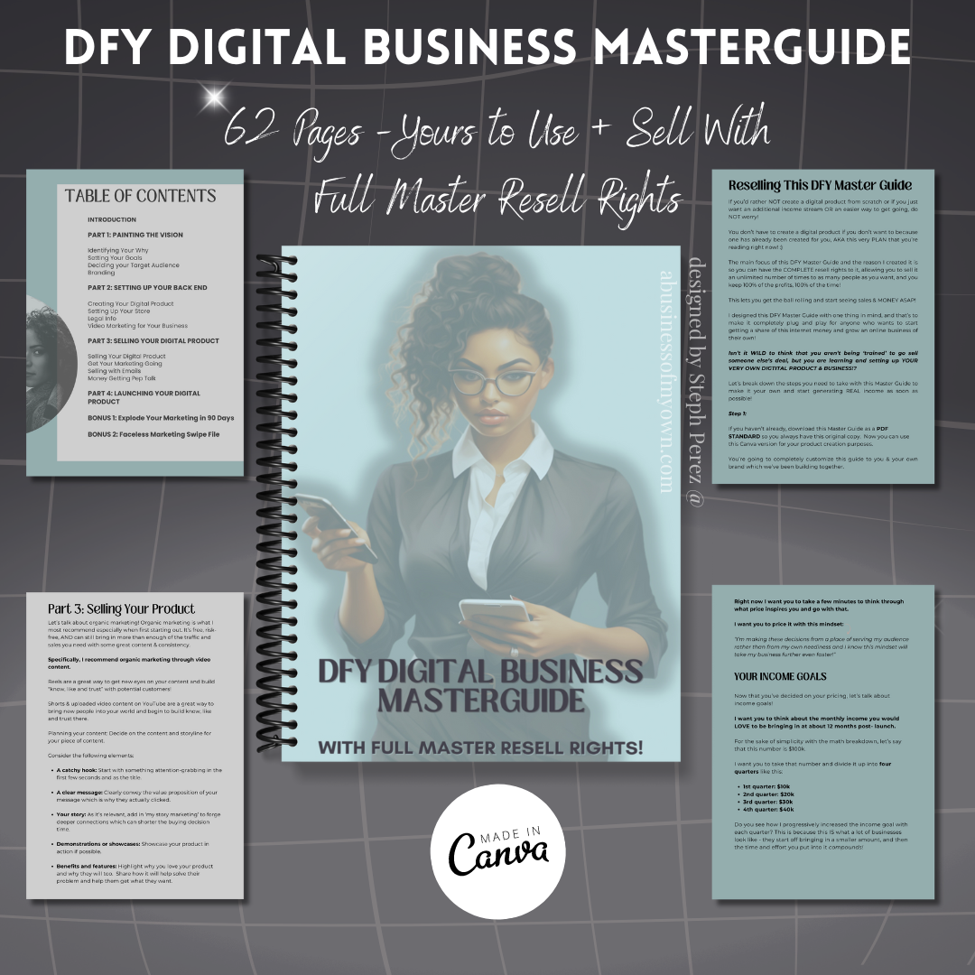 9 DFY Digital Products With Master Resell Rights Starter Bundle