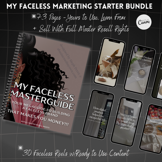 My Faceless Marketing Starter Bundle w/MRR | Learn & Earn Faceless Marketing Strategy