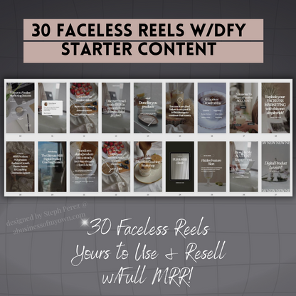 My Faceless Marketing Starter Bundle w/MRR | Learn & Earn Faceless Marketing Strategy