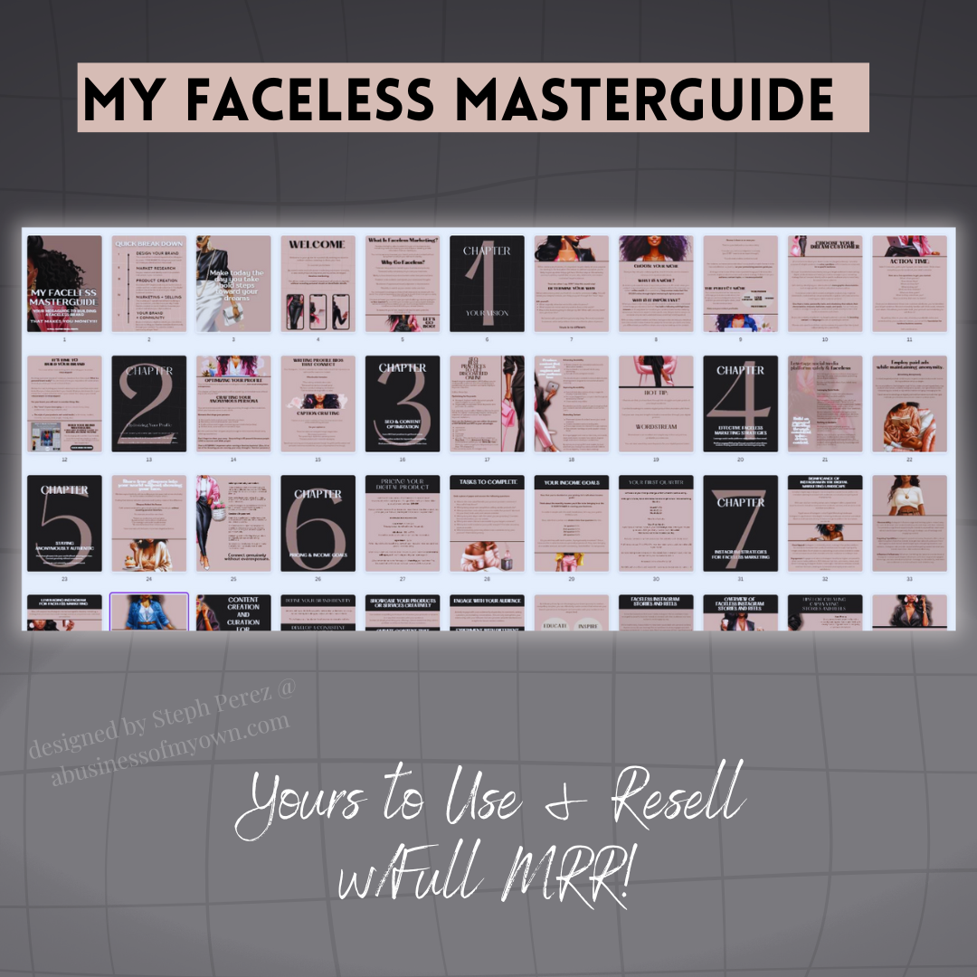 My Faceless Marketing Starter Bundle w/MRR | Learn & Earn Faceless Marketing Strategy