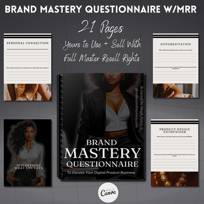 Brand Mastery Questionnaire For Digital Product Businesses w/MRR