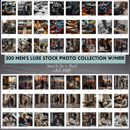 300 Men's Luxe Stock Photo Collection w/MRR